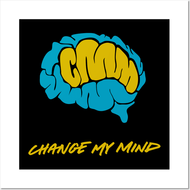 Change My Mind logo (B/Y) Wall Art by Change My Mind Podcast